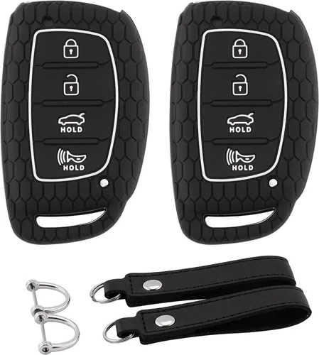 Vista 31 de Funda para Llavero de Silicona para Auto Compatible con Ford F150 Explorer Mustang Edge, para Lincoln MKZ MKX MKC con 5 Botones, Protector Completo