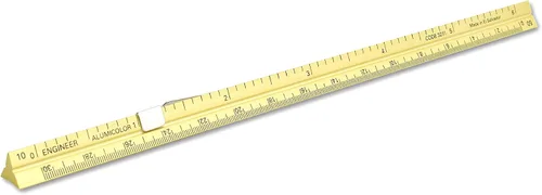 Vista 20 de Alumicolor Regla Métrica de Bolsillo para Arquitecto de Aluminio, 15CM, Negro