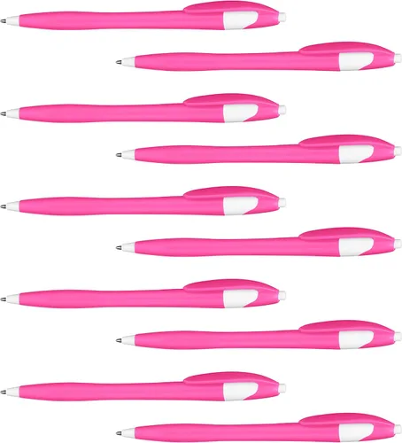Vista 8 de DISCOUNT PROMOS Juego de 10 bolígrafos de oficina de plástico de dos tonos, paquete a granel, tinta negra, ideal para oficina, escuela, negocios