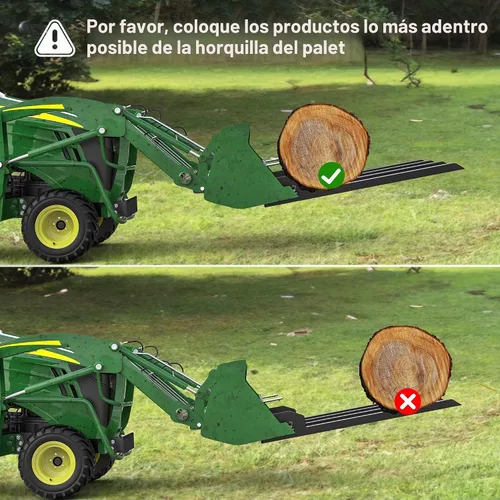Vista 5 de YITAMOTOR - Abrazadera de 2500 libras en horquillas de escombros para cargador de cucharón de tractor de 48 pulgadas