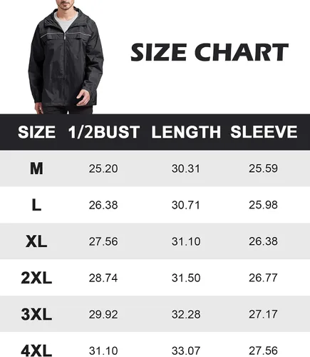 Vista 6 de SWISSWELL Chaqueta de lluvia impermeable para hombre, abrigo ligero para correr, rompevientos, golf, moda