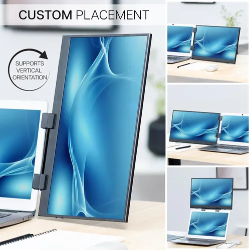 Vista 3 de VIVO Soporte de monitor portátil para extensor de pantalla de laptop, se adapta a portátiles de hasta 18.5 pulgadas, negro, STAND-PM01A