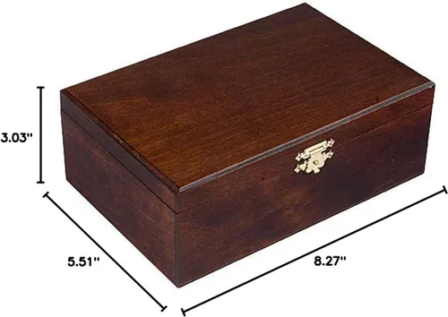Vista 4 de Caja de almacenamiento de madera/estuche para piezas de ajedrez de tamaño estándar - Ajedrez no incluidos