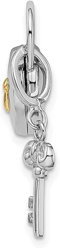 Vista 2 de Collar de plata de ley 925 con cierre de corazón de 0.394 pulgadas, colgante de medallón personalizado con foto y joyería fina para mujer, regalos