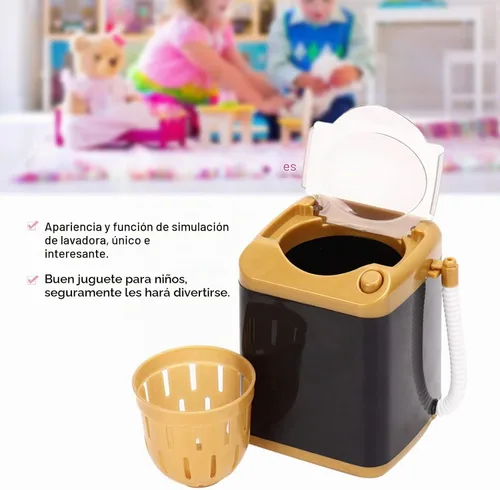 Vista 5 de Mini lavadora portátil plegable - Oro, combo de lavadora plegable para ropa de bebé, ropa interior o artículos pequeños, opción de regalo