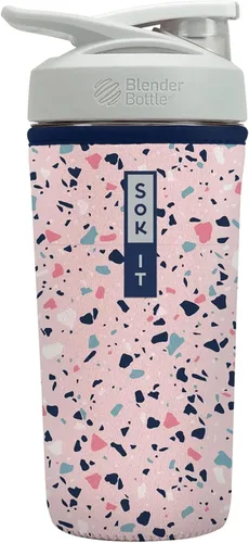 Vista 71 de Sok It BotlSok Botella Mezcladora de Proteínas con Funda Aislante de Neopreno (Floral Abstracto, Se Ajusta a Mezcladoras de 24oz)