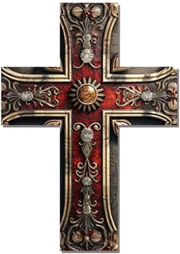 Vista 16 de Imahoocool Decoración de pared de cruz de fe cristiana, Crucifijo de Jesús Dios, Cruz de madera, letrero de pared cristianismo fe colgante de madera