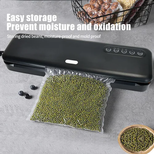 Vista 7 de Máquina selladora al vacío, sellador automático compacto de alimentos con sistema de vacío externo, diseño fácil de limpiar, modos de alimentos
