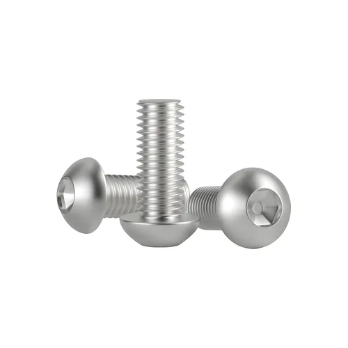 Vista 9 de Tornillo de 1/4-20 x 1, tornillos de cabeza de botón, acero inoxidable 304 (18-8), rosca completamente a máquina, unidad hexagonal Allen, paquete