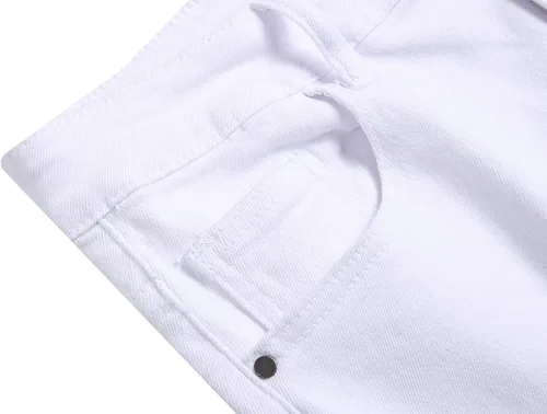 Vista 5 de HuuPrr Jeans rasgados para hombre, ajustados, elásticos, desgastados, cómodos, de moda