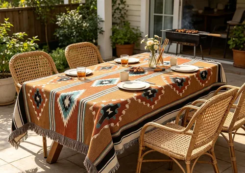Vista 4 de Luxlovery Manta Aztec Boho Sherpa estilo navajo del suroeste, ligera y cálida, 35 x 59 pulgadas, color óxido de calabaza Aima