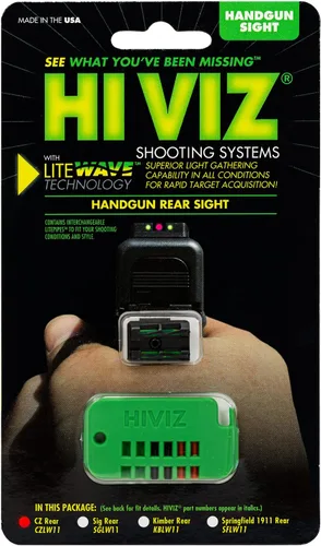 Vista 2 de HiViz CZ Lite Wave - Pistola de visión trasera, verde, rojo, negro, talla única