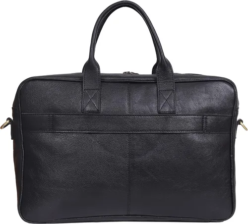 Vista 4 de Maletín de piel de 18 pulgadas para ordenador portátil, bolsas de mensajero para hombres y mujeres, la mejor bolsa de oficina, escuela, universidad