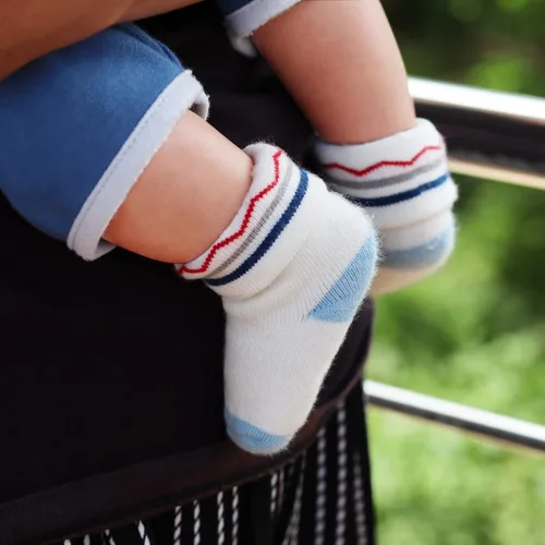 Vista 6 de RATIVE Newborn Baby Socks 0-6,6-12 Months Terry Turn Cuff Socks for Boys Girls