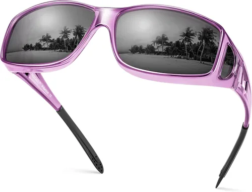 Vista 8 de Polarized Sunglasses Fit Over Glasses for Women Men with UV400 Protection Over Wrap Around Sun Glasses
