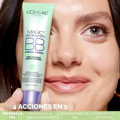 Vista 2 de L 'Oreal, Paris Magic, Crema BB para embellecimiento de la piel, 1 oz lq Anti-enrojecimiento