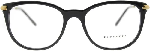 Vista 2 de BURBERRY BE 2255Q 3001 - Lentes cuadrados de plástico, color negro, 2.008 in, Negro