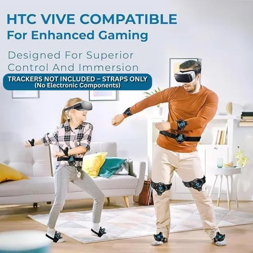 Vista 2 de Skywin Vive Tracker Straps for HTC Vive, 3.0, 2.0, and Ultimate Trackers (1 Waist Belt, 2 Feet, 2 Hands, 2 Legs Bundle), Secure and Comfortable Full