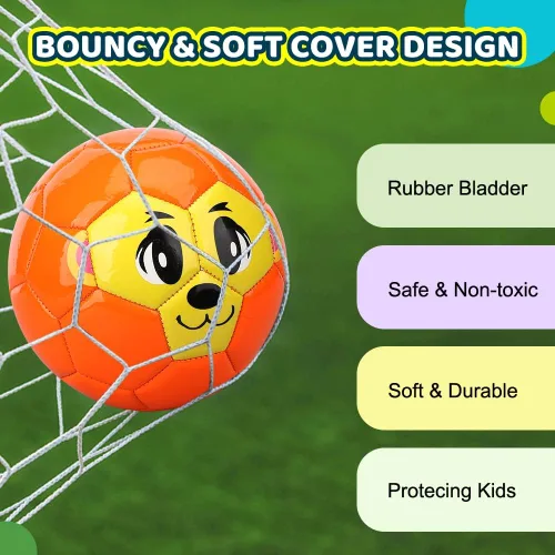 Vista 3 de Mini pelotas de fútbol para niños pequeños de 6 a 12 meses, 6 pulgadas, pelotas deportivas para interiores y exteriores, letras educativas, regalo
