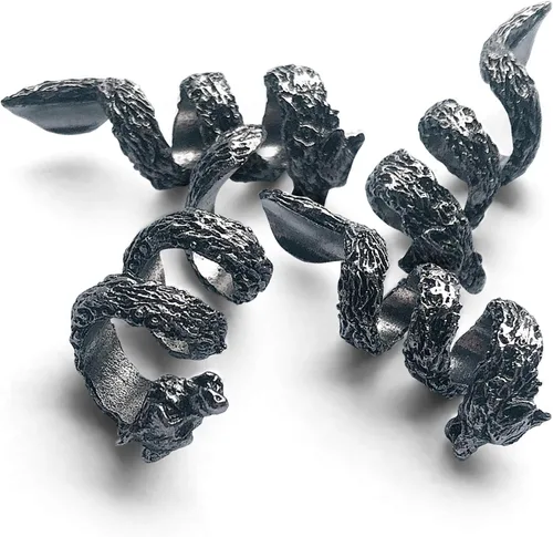 Vista 15 de Viking Beard Bead Coil Set (8-Pack) - Norse Rings for Hair, Dreads & Beards