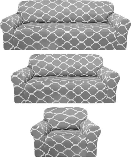 Vista 12 de Peryiter Juego de 1 funda de sofá gris oscuro para sala de estar, fundas de muebles para sofá y sofás, funda de sofá biplaza o sillón, protector