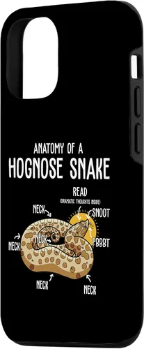Vista 2 de Carcasa divertida para iPhone 15 Anatomía de una serpiente de hognose, para amantes de reptiles y animales