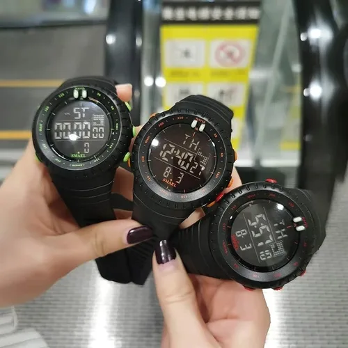 Vista 2 de Relojes digitales para hombre, de lujo, impermeables, modernos, con fecha, LED, cronógrafo, electrónicos, 1237