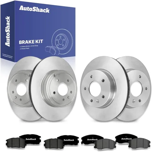 Vista 15 de AutoShack Kit de Rotores de Freno Delanteros y Traseros con Pastillas de Freno Cerámicas de Reemplazo para Saturn Vue, Pontiac Torrent, Suzuki XL-7