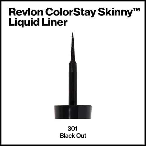 Vista 7 de Delineador líquido Skinny de Revlon ColorStay, 0.08 onzas líquidas, Negro (black Out)