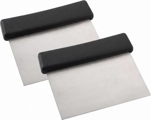 Vista 2 de Winco Raspador de Masa Winware de Acero Inoxidable con Mango de Plástico, 6 x 3 pulgadas, 1 Unidad (Paquete de 1)