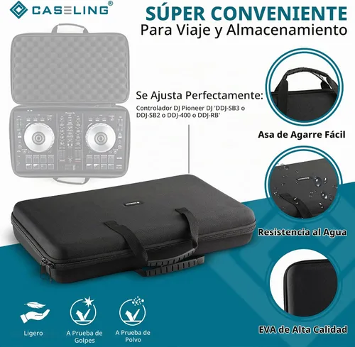 Vista 2 de Funda rígida para controlador de DJ Pioneer DJ DDJ-SB2 De Caseling
