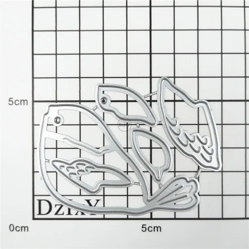 Vista 3 de DzIxY Juego de troqueles de corte de metal para tarjetas con diseño de pájaros, troquelados, plantillas de máquina para álbumes de recortes