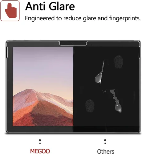 Vista 4 de Megoo Paperfeel - Protector de pantalla mate para Microsoft Surface Pro 7 Plus, 7/6, 5, 4, 3, 12.3 pulgadas, paquete de 2 películas antirreflejos