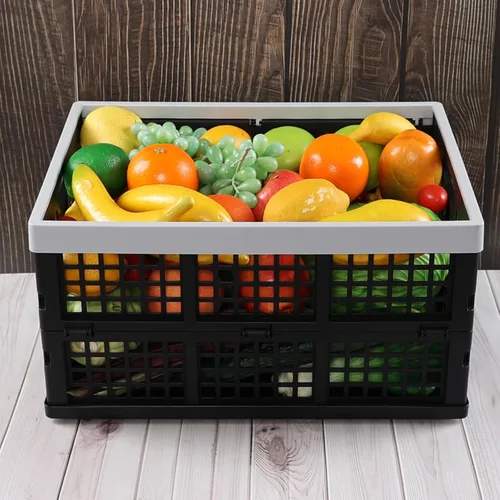 Vista 3 de Inhouse 3 paquetes de cajas plegables de leche de 34 cuartos de galón, caja de almacenamiento plegable de plástico