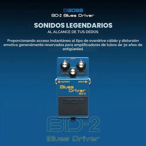 Vista 3 de BOSS BD-2 Blues Driver Pedal de Efectos para Guitarra