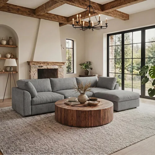 Vista 17 de Sofá modular Cloud de 100 pulgadas con reposabrazos curvo, moderno sofá modular con otomana de almacenamiento, cómodo sofá de nube de gran