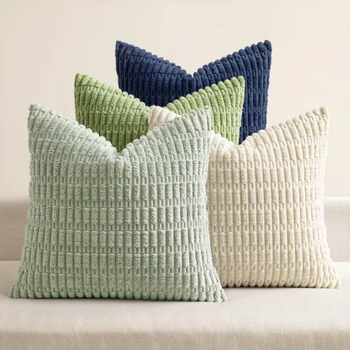 Vista 21 de MIULEE Paquete de 4 fundas de almohada decorativas neutras de 16 x 16 pulgadas para sofá, sala de estar, cama, estilo rústico, granja, bohemio