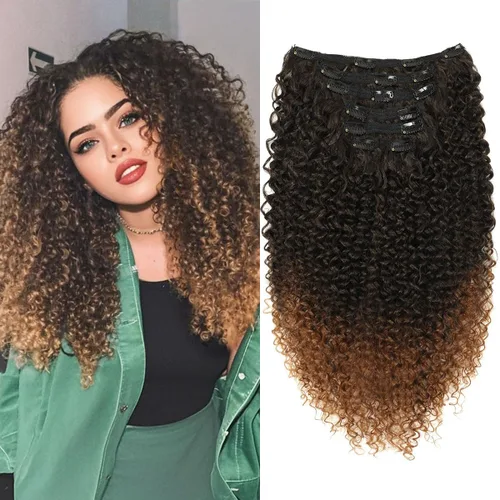 Vista 14 de BHF - Extensión de cabello rizado de 26 pulgadas, con clip de doble trama de 4.94 onzas, fibra japonesa resistente al calor, extensión de cabello