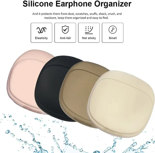 Vista 4 de Organizador de auriculares de silicona - Estuche de almacenamiento de cable de datos - Mini caja de almacenamiento magnética - Bolsa