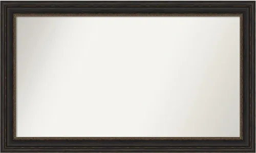 Vista 523 de Amanti Art Espejo de pared personalizado no biselado (25 x 25 pulgadas), marco de bronce acentuado, varios tamaños personalizados, espejo de baño