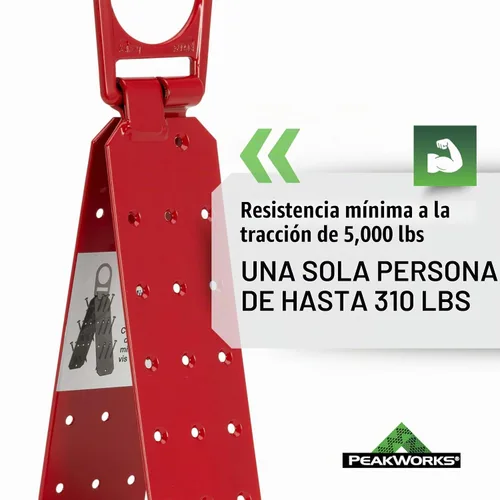 Vista 5 de Peakworks, soporte de anclaje de techo, protección contra caídas, V8229100 industrial/construcción, reutilizable, con bisagras, en conformidad