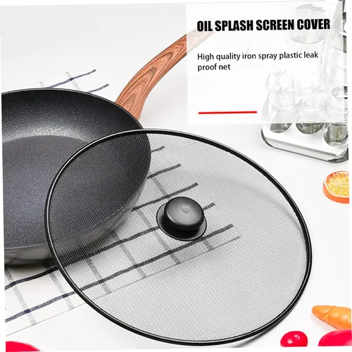 Vista 3 de 3 piezas de sartén protector contra salpicaduras de grasa pantalla de malla a prueba de aceite tapa de olla accesorios de cocina para cocinar