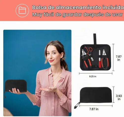 Vista 2 de Juego de cortaúñas para perro, protector de seguridad rápido para evitar cortes excesivos, cuchillas afiladas de acero inoxidable, asas