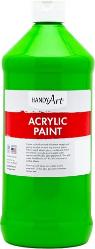Vista 43 de Handy Art Pintura acrílica, juego de 12 colores, botellas de 16 onzas, acrílico líquido para estudiantes semibrillante, consistencia de flujo