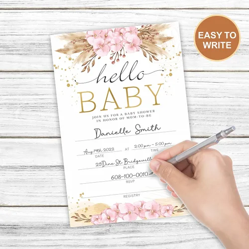 Vista 3 de Invitaciones para baby shower, boletos para rifas de pañales y tarjetas de solicitud de libro de baby shower, suministros para fiesta de revelación