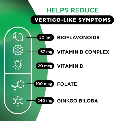 Vista 5 de Lipo-Flavonoid Balance Suplemento de Apoyo - Salud del Oído Interno y Alivio del Vértigo con Ginkgo Biloba, Bioflavonoides y Vitaminas B - Reduce