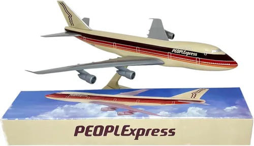 Vista 6 de PEOPLExpress 747-100/200 Escala 1:250 - Modelo de avión de plástico a presión - Réplica coleccionable de aviones PEOPLExpress Airlines - Parte #