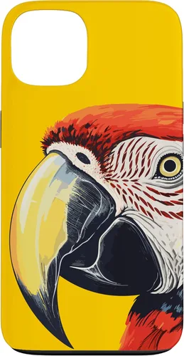 Vista 7 de Funda para iPhone 16 con diseño de guacamayo pájaro