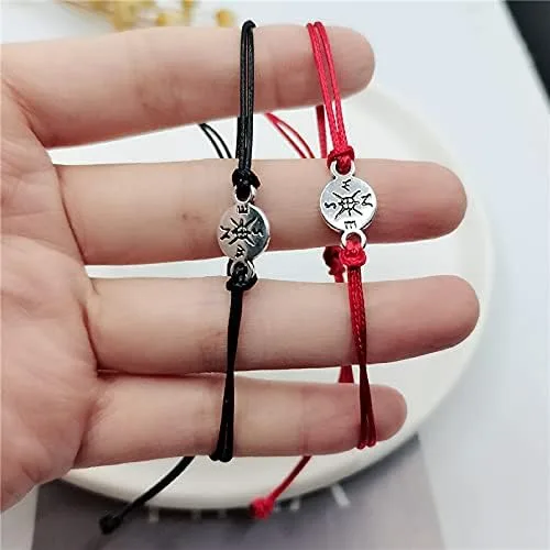 Vista 3 de YALLNASL Regalo de aniversario de Navidad para parejas, amigos, pulseras de amistad a juego para marido, esposa, mejores amigos, juego de pulseras