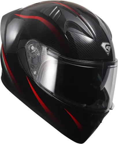 Vista 7 de KYPARA Casco de motocicleta de cara completa con visera interna tintada y aprobado por DOT para ciclomotor, ATV Cruiser Scooter